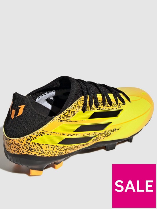 stillFront image of adidas-junior-messi-x-laceless-speed-form3-firm-ground-football-boot