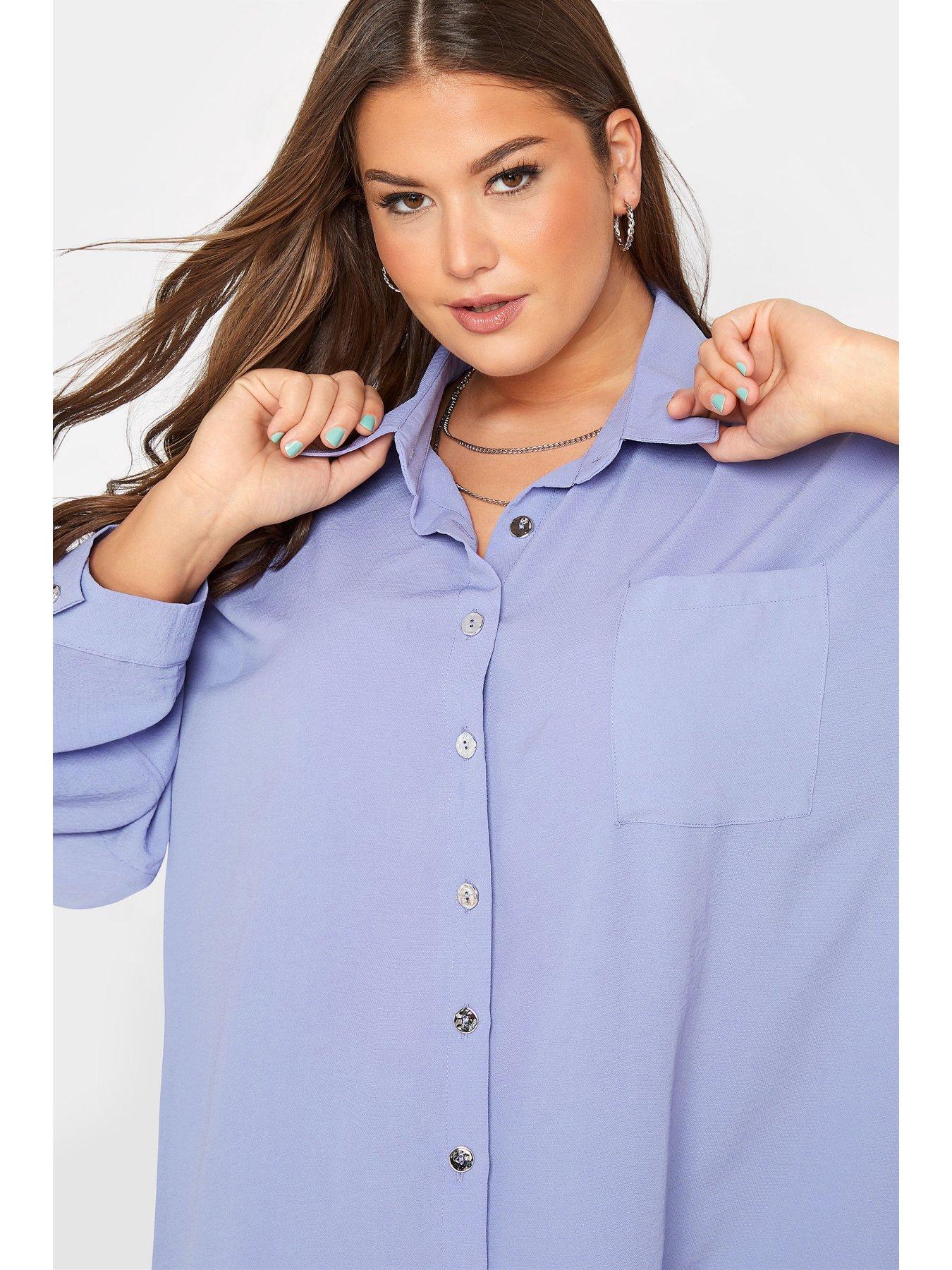 Blouses & shirts Yours Long Sleeve Button Through Shirt - Purple