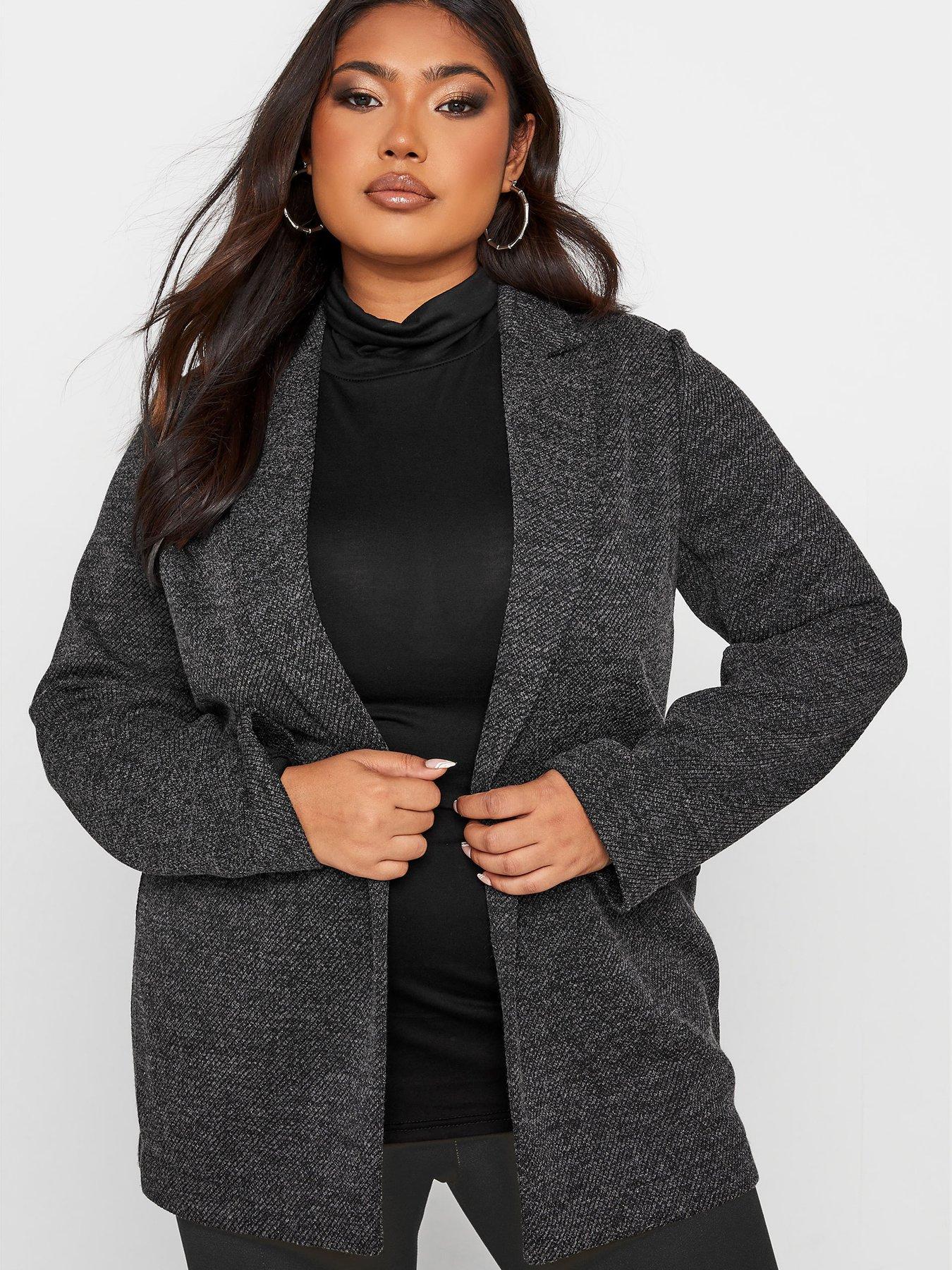 grey long jacket womens