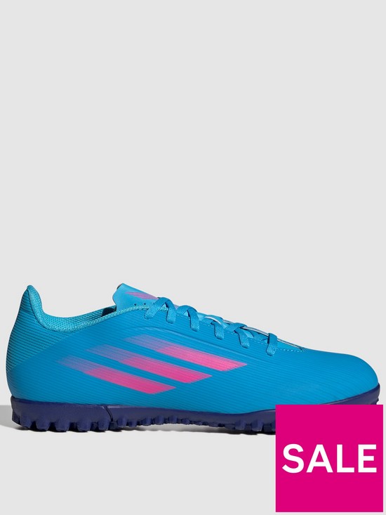 front image of adidas-x-speedflow4-astro-turf-football-boots-blue