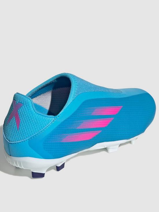 stillFront image of adidas-junior-x-laceless-speedflow3-firm-ground-football-boots-blue