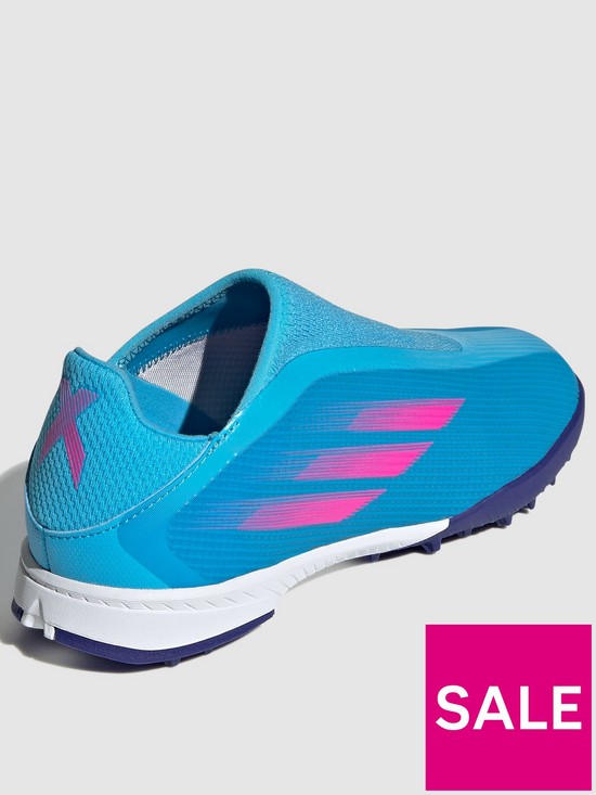 stillFront image of adidas-junior-x-laceless-speedflow3-astro-turf-football-boots-blue