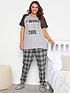  image of yours-i-woke-up-like-this-pyjama-set-grey