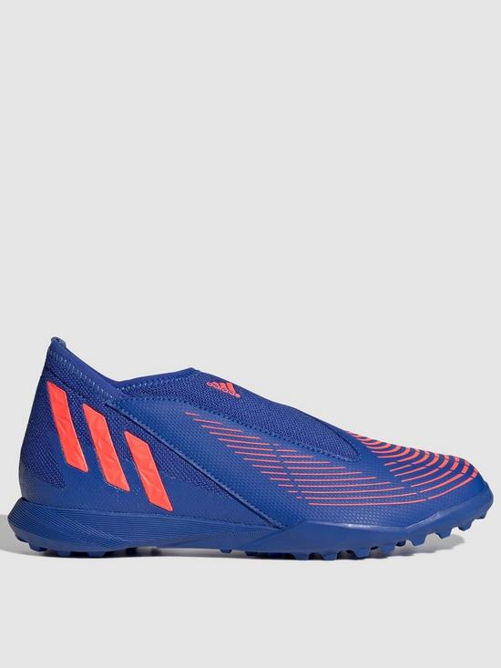 front image of adidas-junior-predator-laceless-203-astro-turf-football-boots-blue