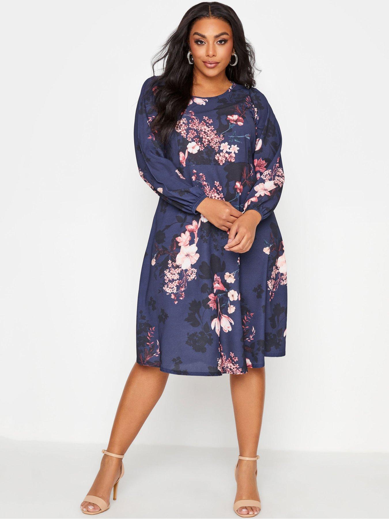 Women London Midnight Floral Fit And Flare Dress