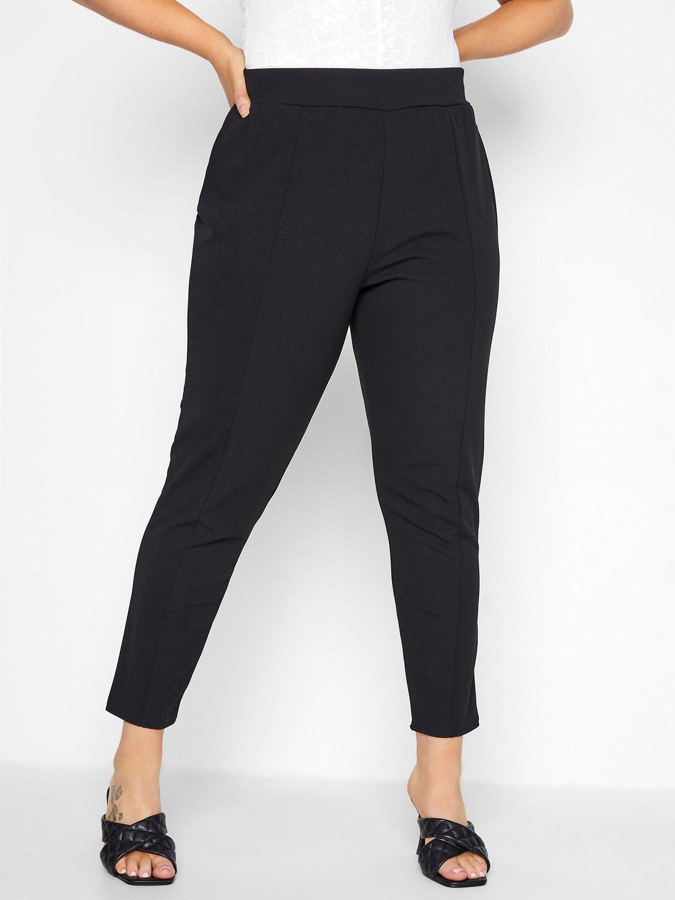 Yours Front Seam Tapered Trouser - Black