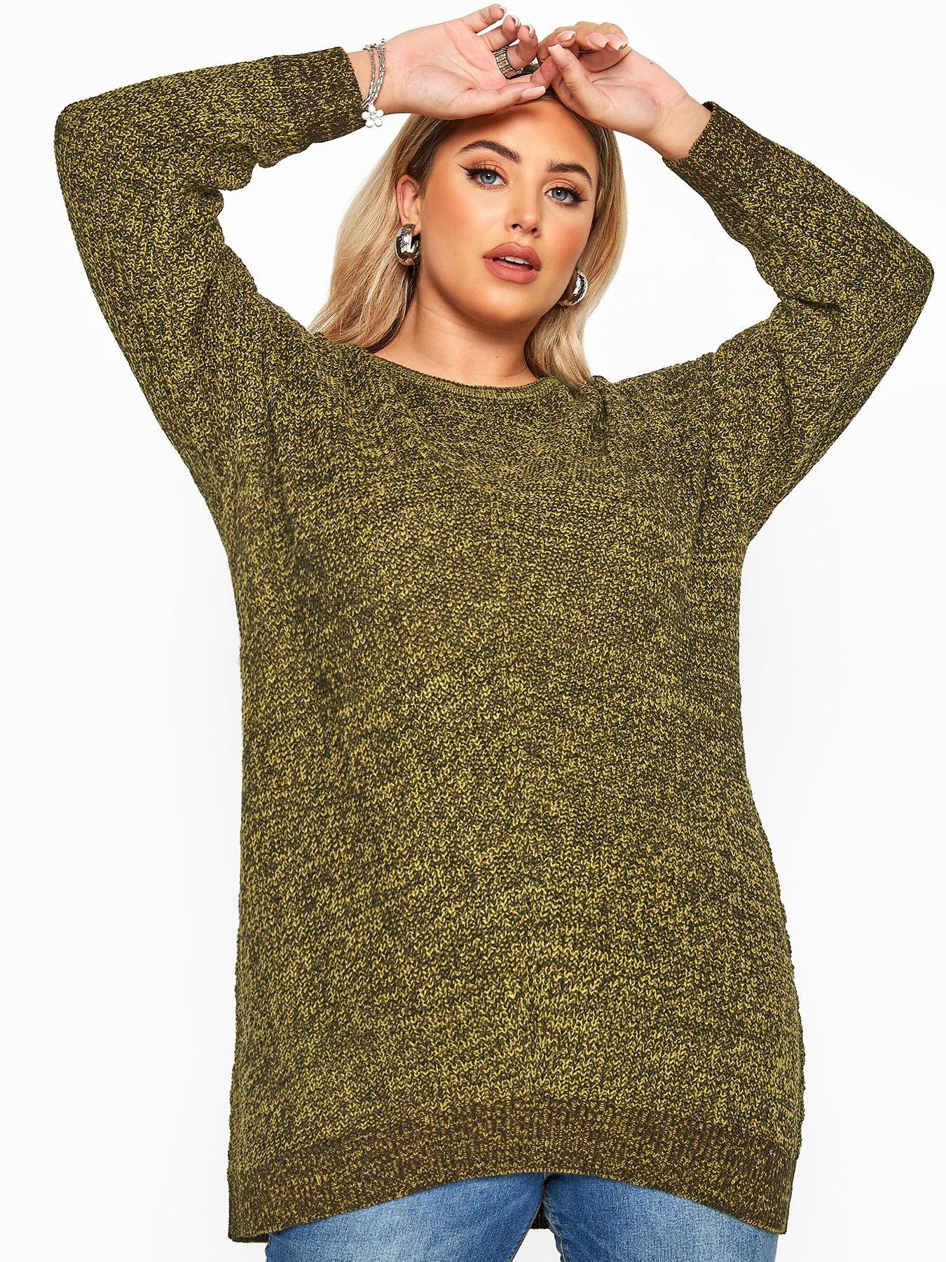 mustard plus size jumper