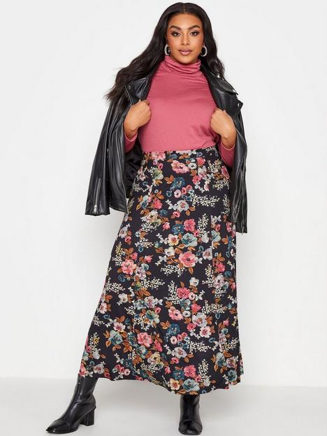 yours-clothing-floral-print-skirt