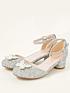  image of monsoon-girls-rainbow-shimmer-2-part-shoes-silver