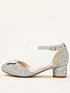  image of monsoon-girls-rainbow-shimmer-2-part-shoes-silver