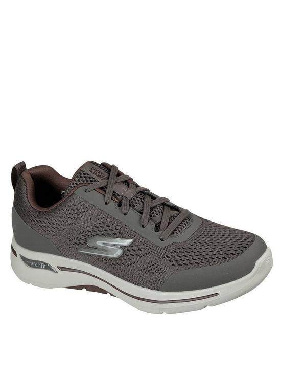 front image of skechers-go-walk-arch-fit-idyllic-trainer