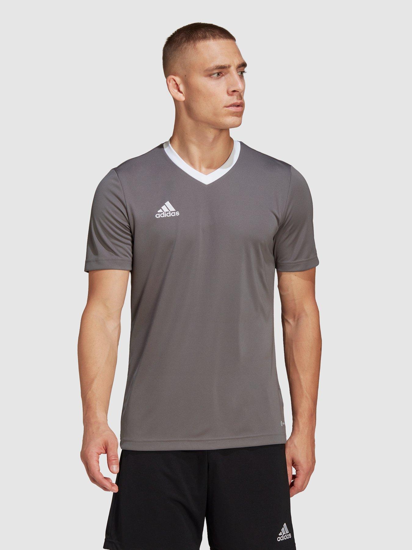 adidas Mens Entrada 22 Training Tee, Grey, Size S, Men