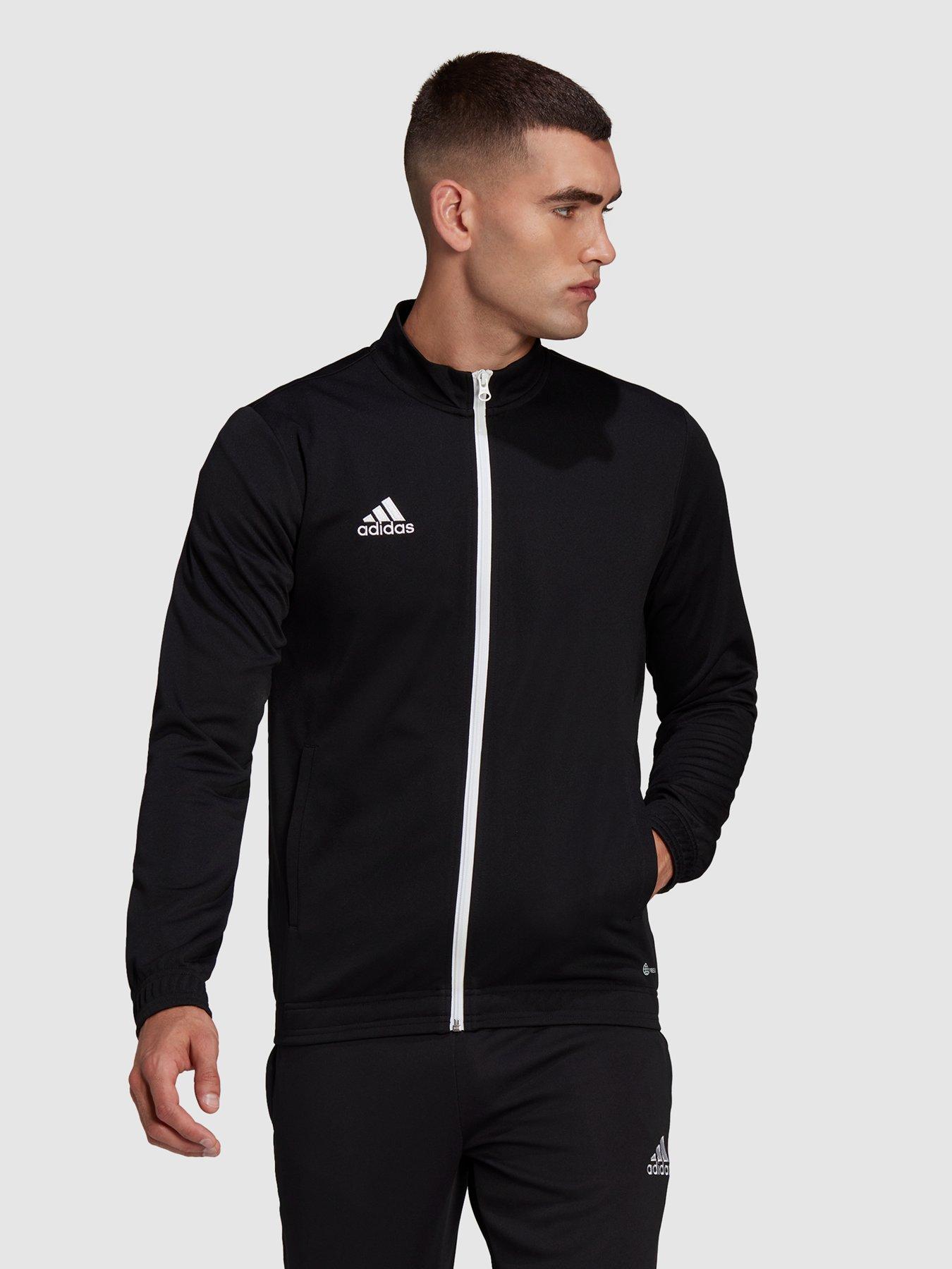 Adidas mens black jacket sale