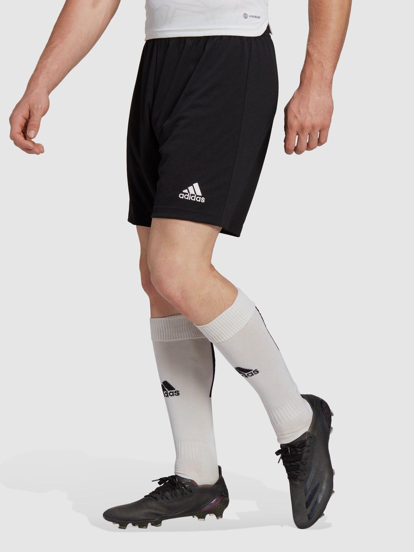 Black adidas shop football shorts