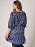 yours-34-sleeve-dress-teal-mix-ditsystillFront