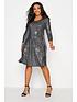 yours-yours-london-three-quarter-sleeve-sequin-party-swing-dress-silverback