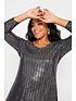 yours-yours-london-three-quarter-sleeve-sequin-party-swing-dress-silveroutfit