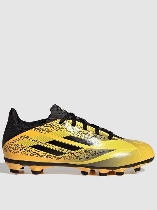 front image of adidas-junior-messi-x-speed-form4-firm-ground-football-boot