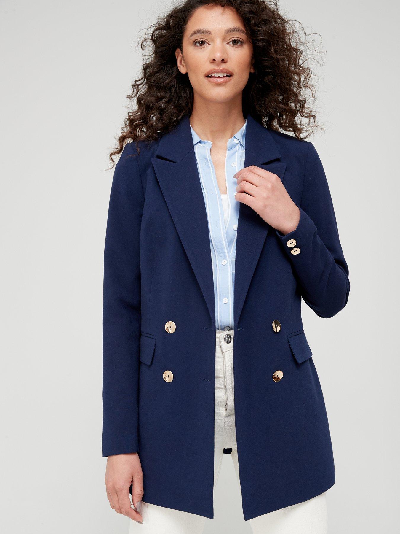 Ladies Longline Navy Blazer vlr.eng.br