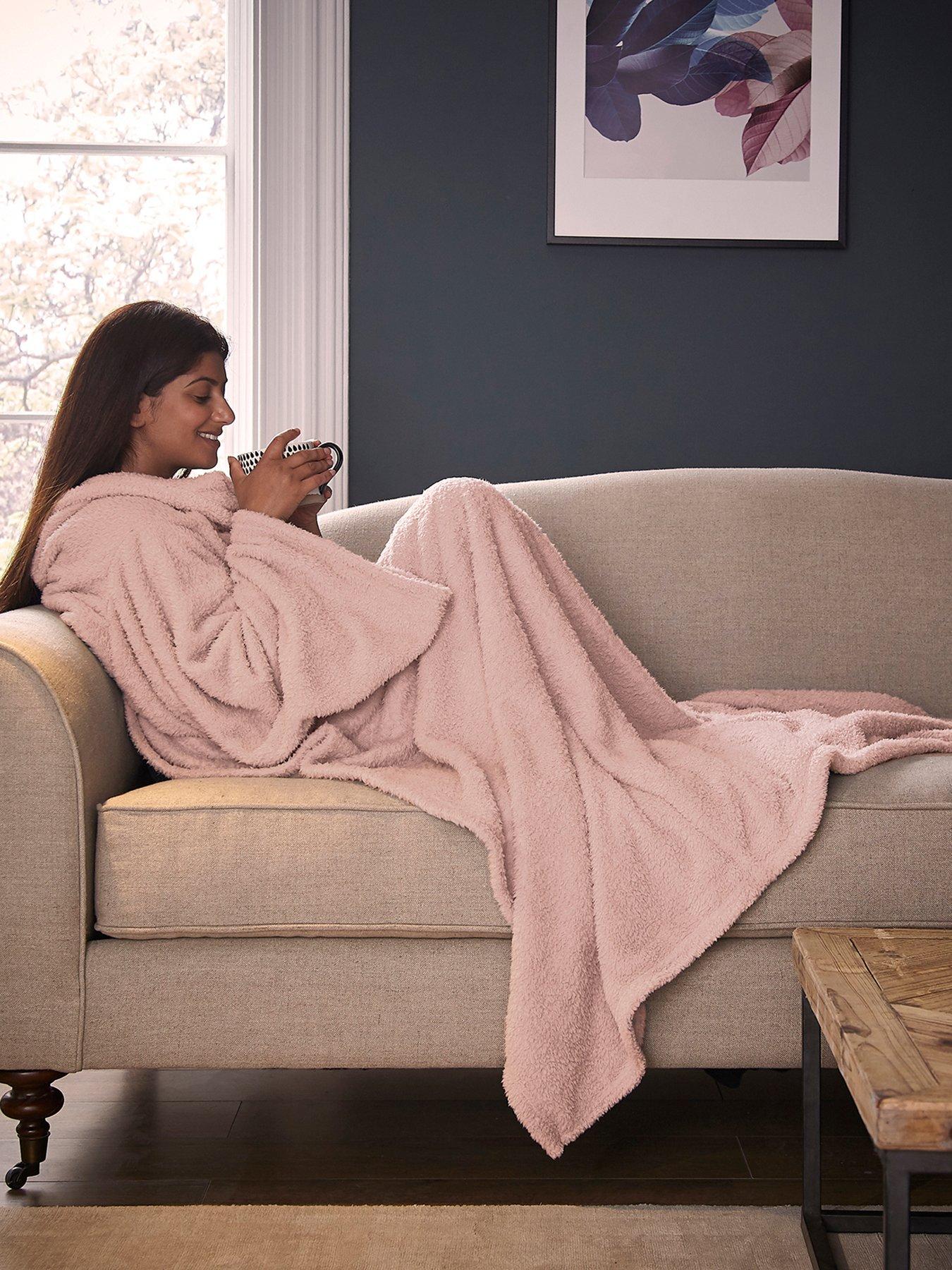 Silentnight Snugsie 2-in-1 Wearable Blanket with Sleeves - Blush Pink