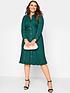  image of yours-london-pleat-shirt-dress-green