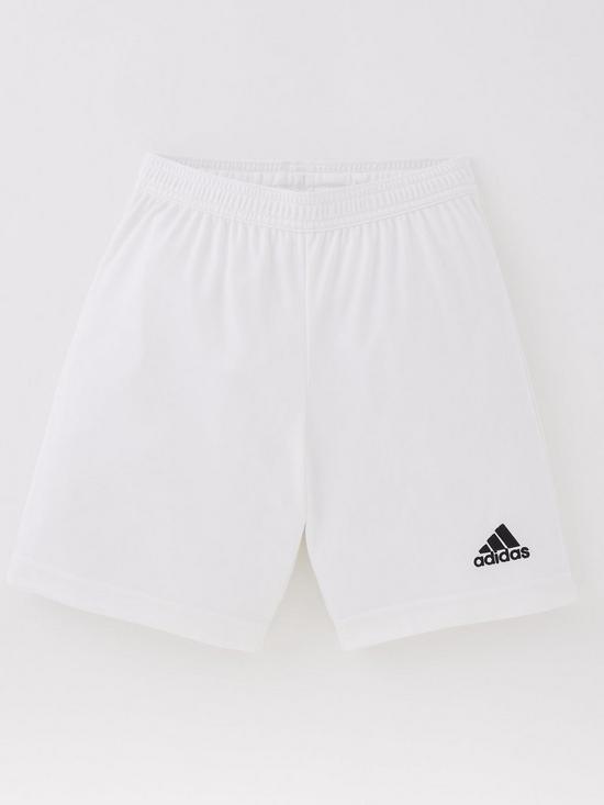 front image of adidas-youth-entrada-22-training-shorts-white