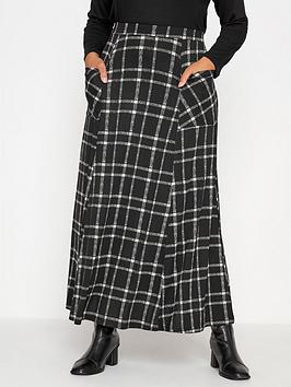 yours-clothing-checked-skirt