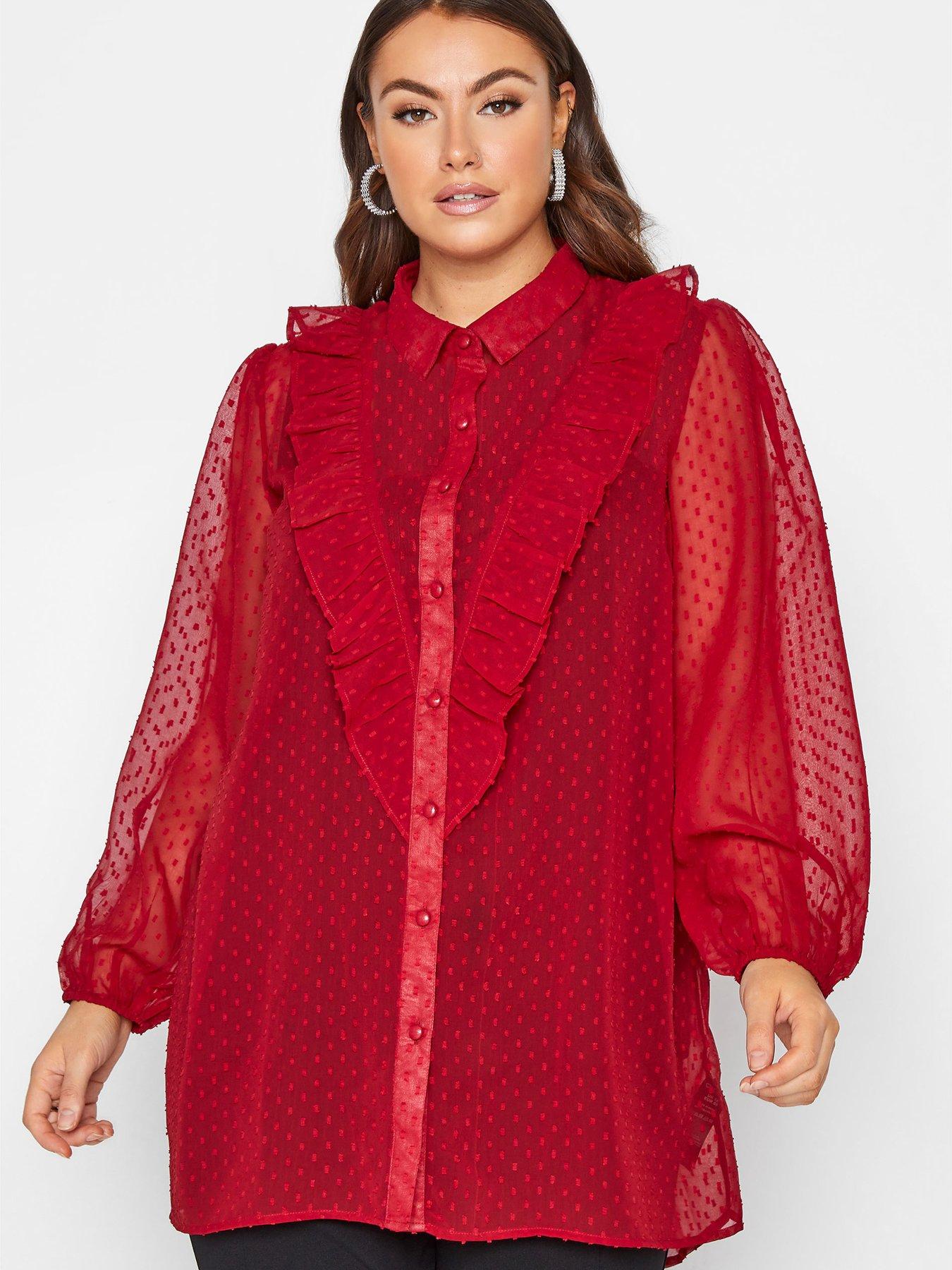 Blouses & shirts Limited Collection Dobby Shirt Red