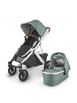 Uppababy Vista Pushchair - Carrycot, Seat Unit, Rainshields, Sun Shades  Insect Nets - Emmet