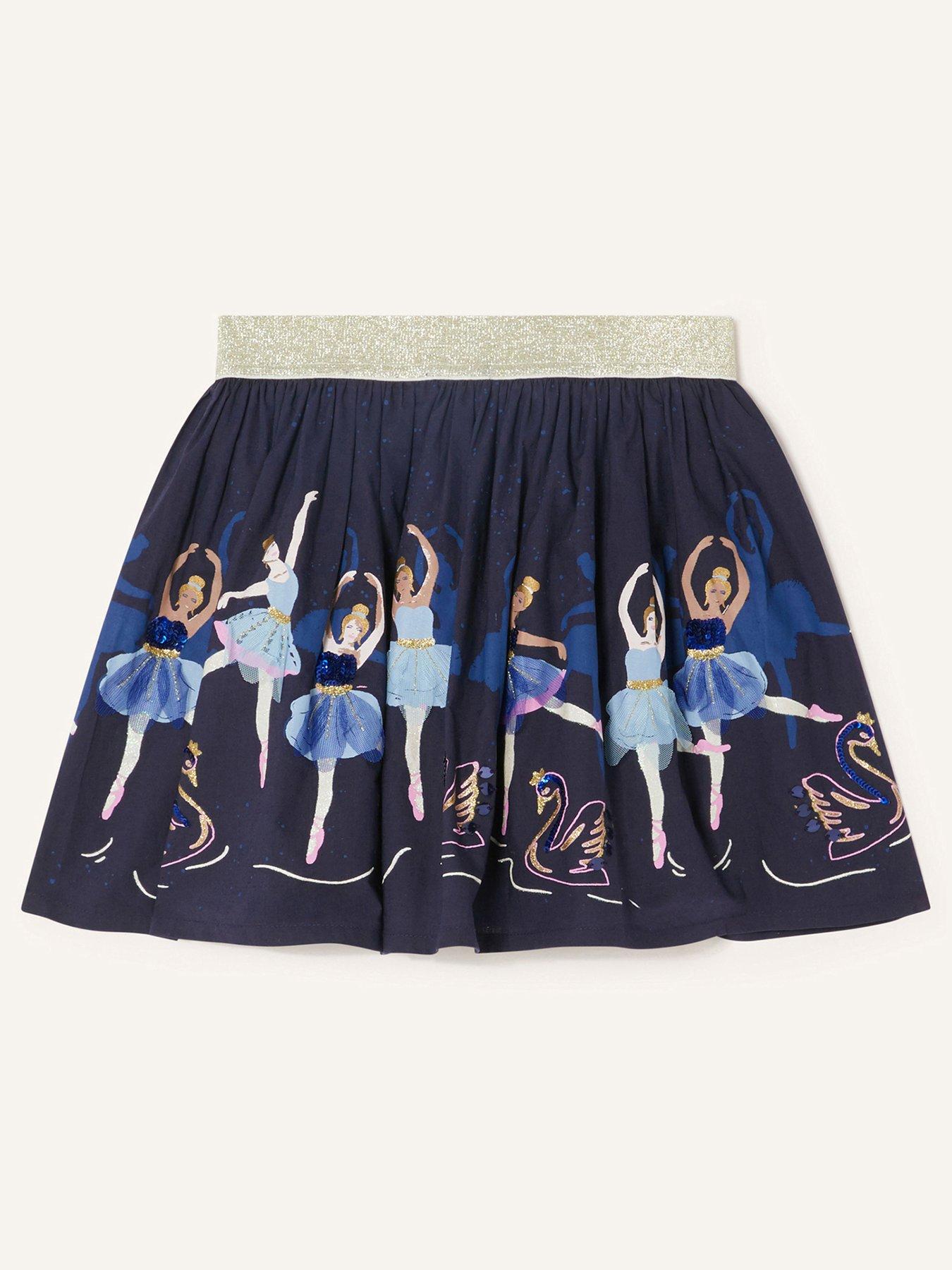 Girls Clothes Girls S.e.w. Embroidered Ballerina Skirt - Navy