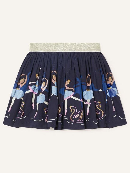 back image of monsoon-girls-sew-embroidered-ballerina-skirt-navy