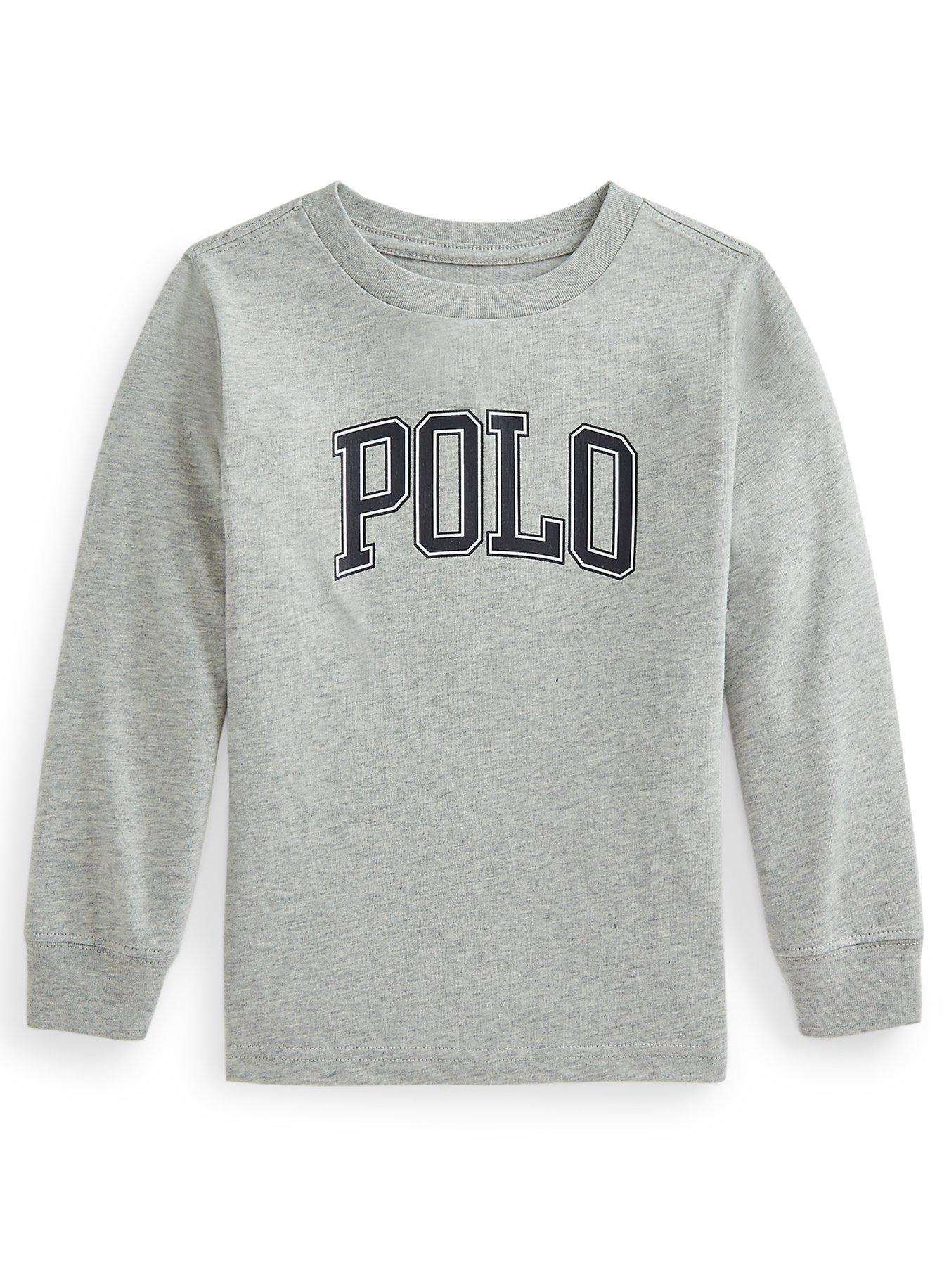 Ralph Lauren Boys Polo Logo Long Sleeve T-Shirt - Grey 