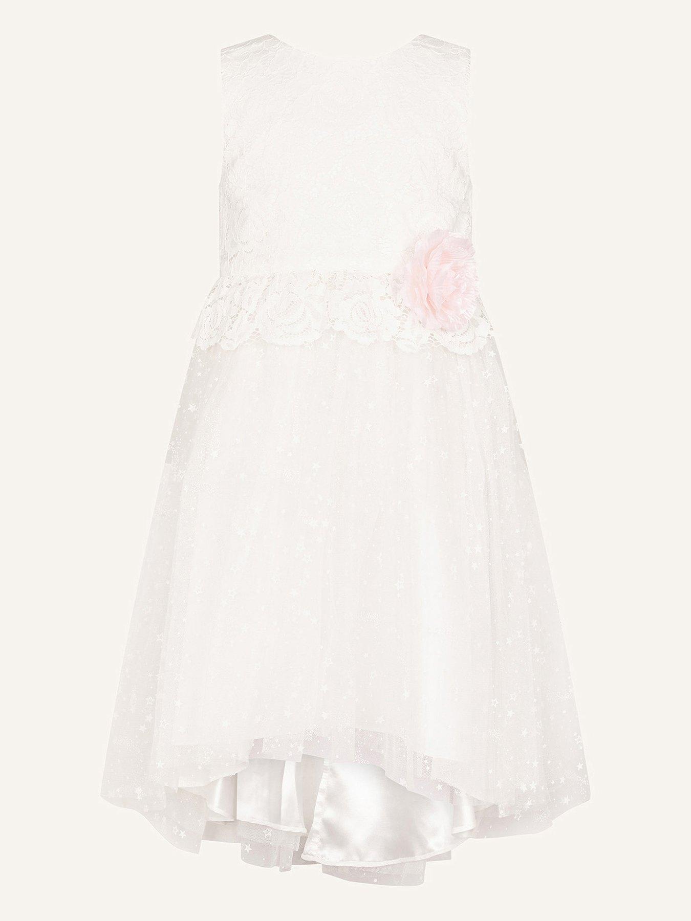  Girls Nieve Lace Bridesmaid Dress - Ivory