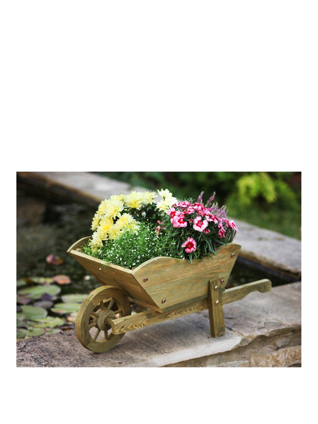 Product photograph of Smart Garden Wheelbarrow Planter - Tan from very.co.uk