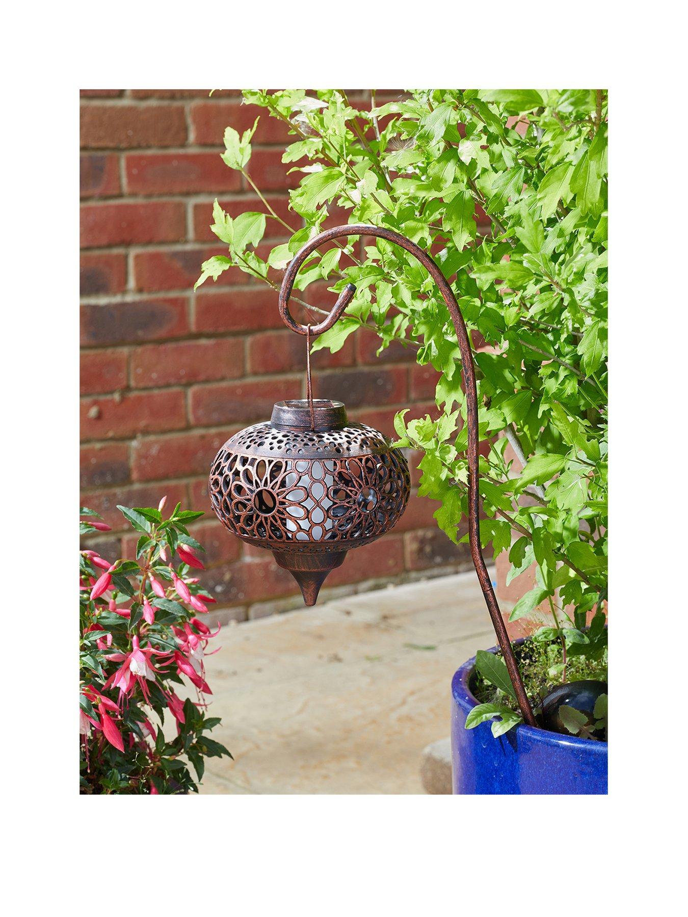 Product photograph of Smart Solar Osman Solar Flaming Lantern Stake Pair from very.co.uk