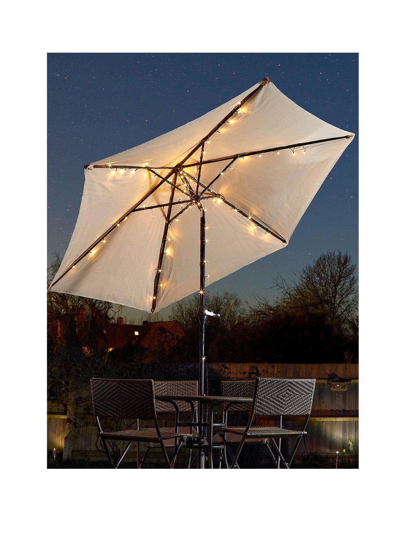 Solar umbrella deals lights