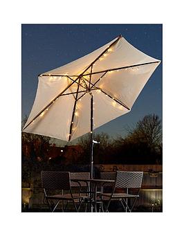 Product photograph of Smart Solar Parasol Solar String Lights - 72 Led from very.co.uk