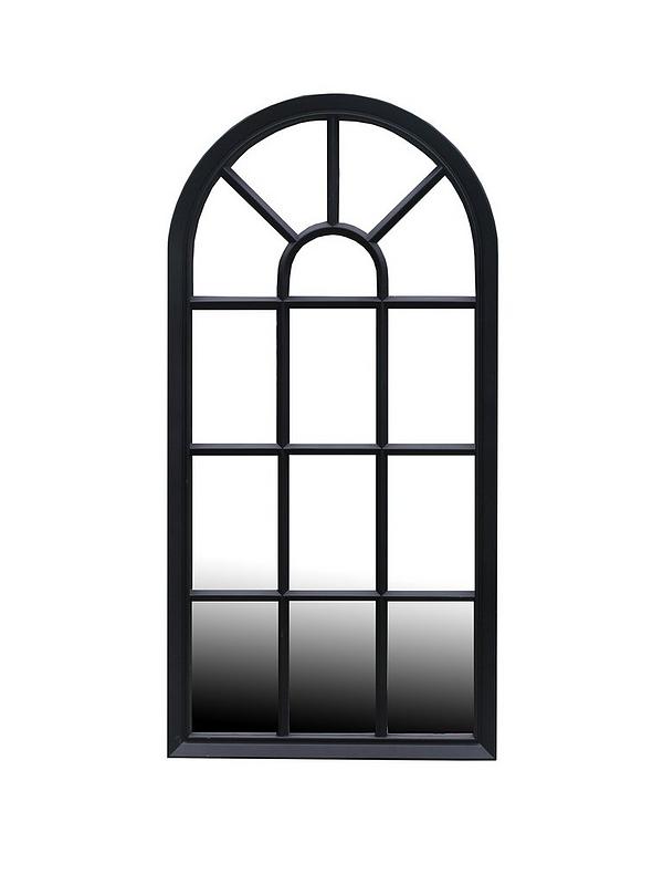 Arthouse Arch Window Mirror Black, Arched Window Mirror Black