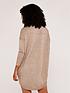  image of apricot-full-roll-neck-cocoon-jumper-dress-brown