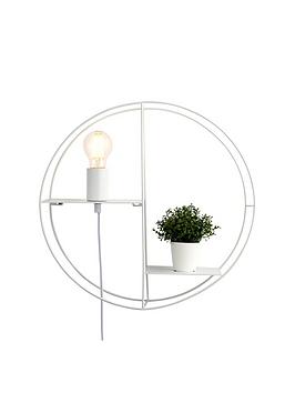 Product photograph of Very Home Homely Shelf Wall Light from very.co.uk