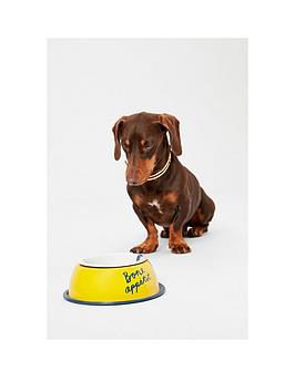 Product photograph of Joules Bone Appetite Dog Bowl from very.co.uk
