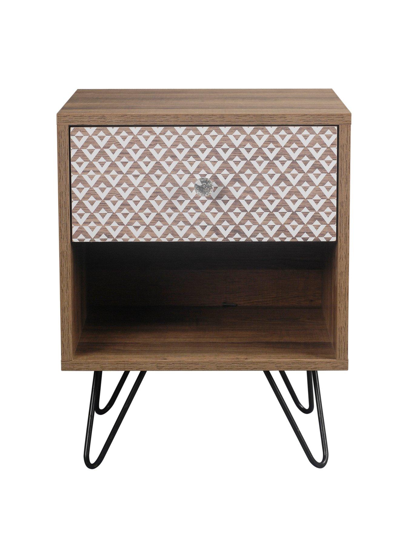 Product photograph of Lpd Furniture Casablanca 1 Drawer Lamp Table from very.co.uk