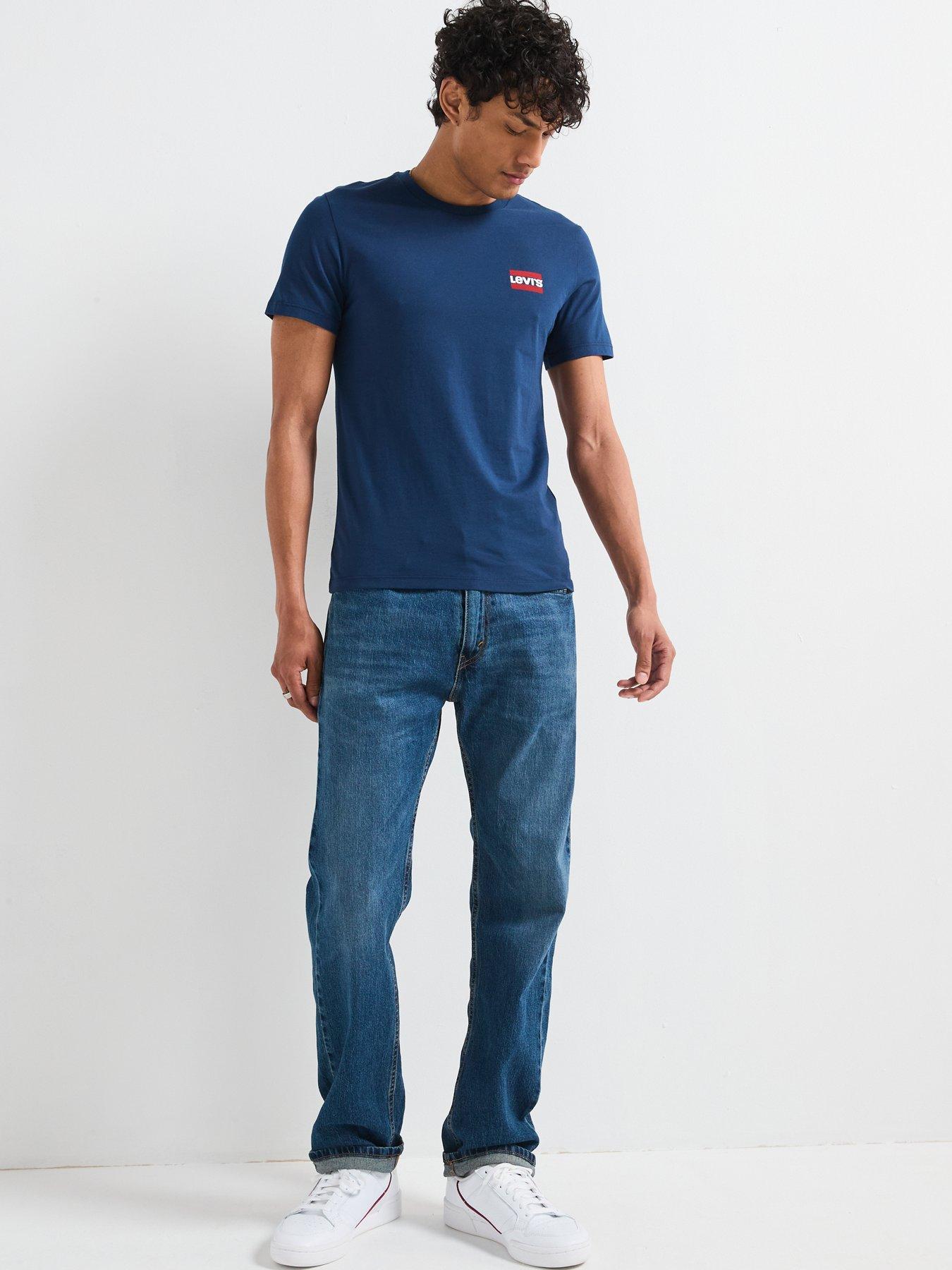 Image 4 of 6 of Levi's Logo 2 Pack T-Shirt - White/Navy