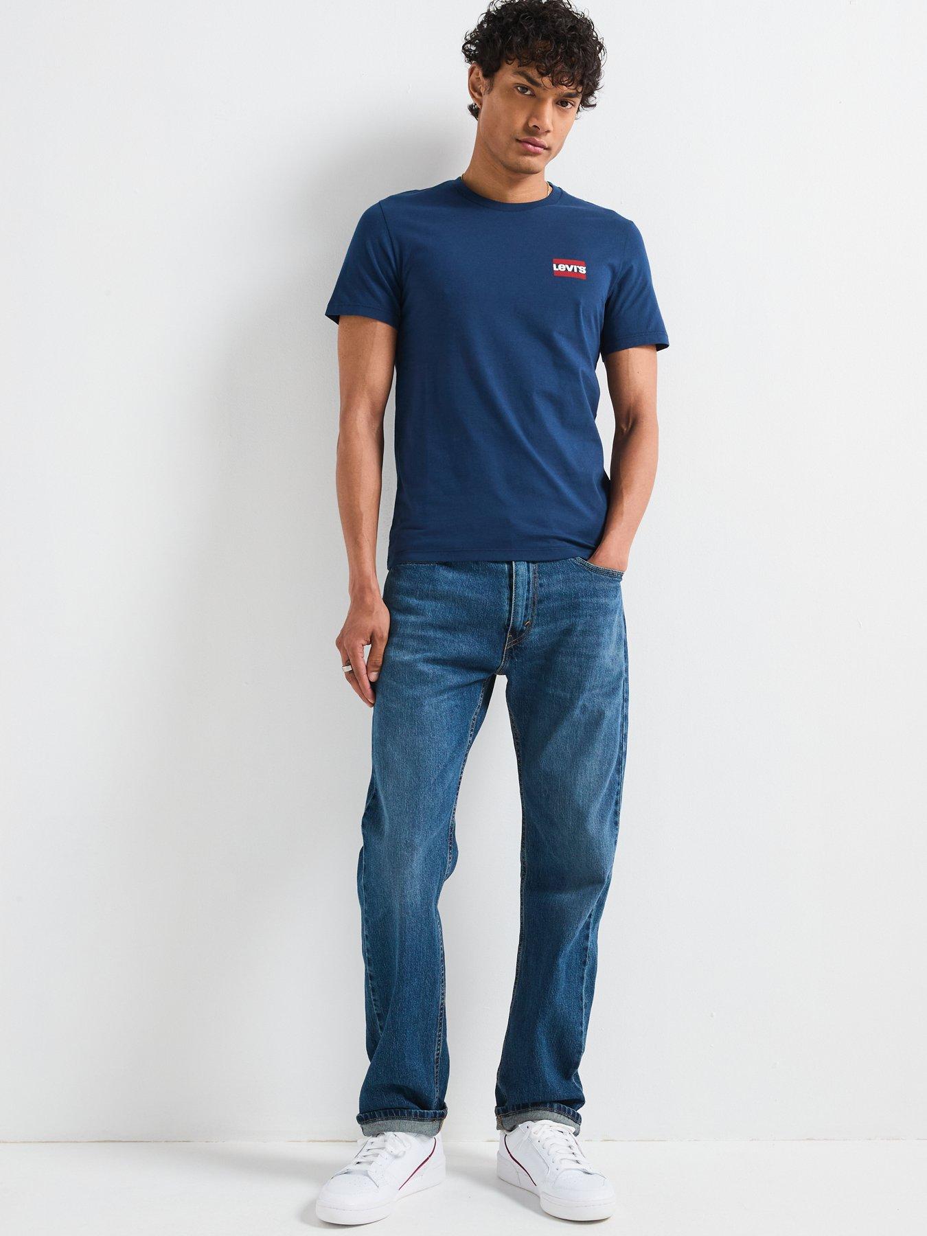 Image 5 of 6 of Levi's Logo 2 Pack T-Shirt - White/Navy