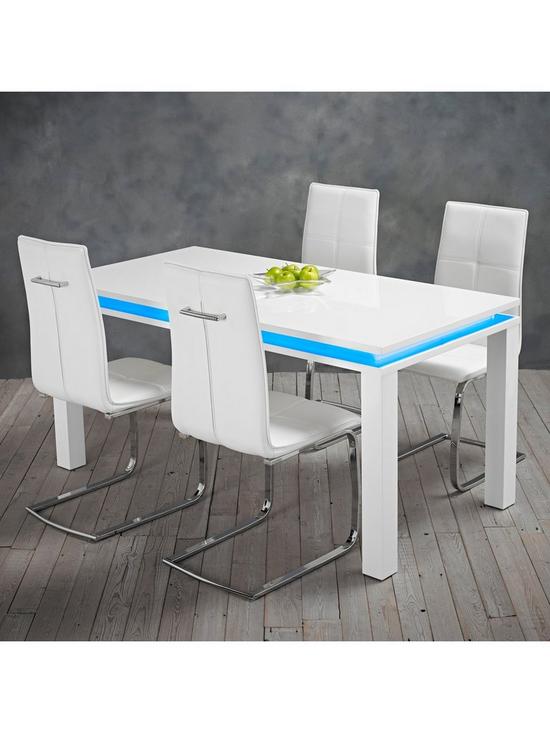 stillFront image of lpd-furniture-milano-160-cmnbspdining-table-with-led-lighting
