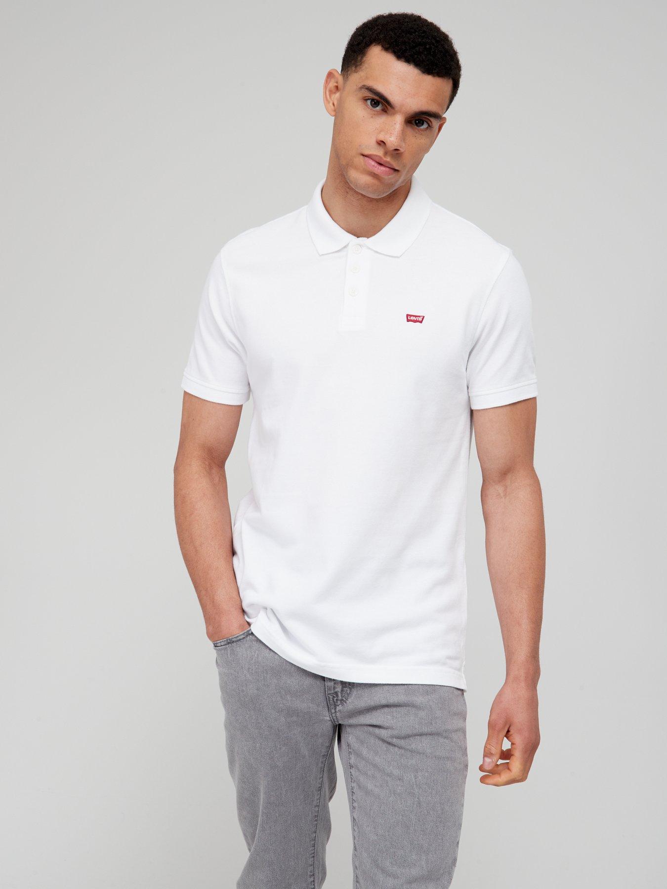 Levi's Housemark Logo Polo Shirt, White, Size Xl, Men