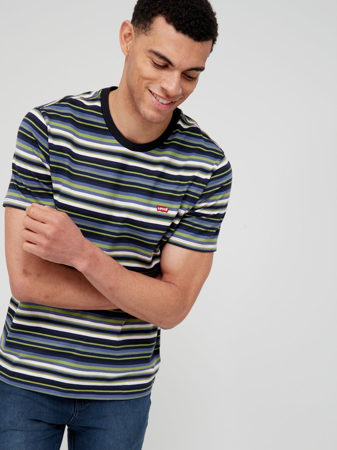 T-shirts & Polos Housemark Small Logo Stripe T-shirt - Navy