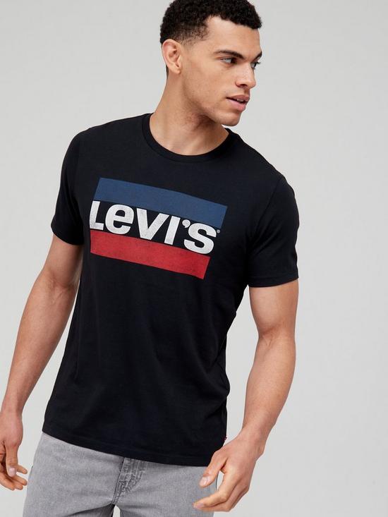 front image of levis-sportswear-logo-t-shirt-black