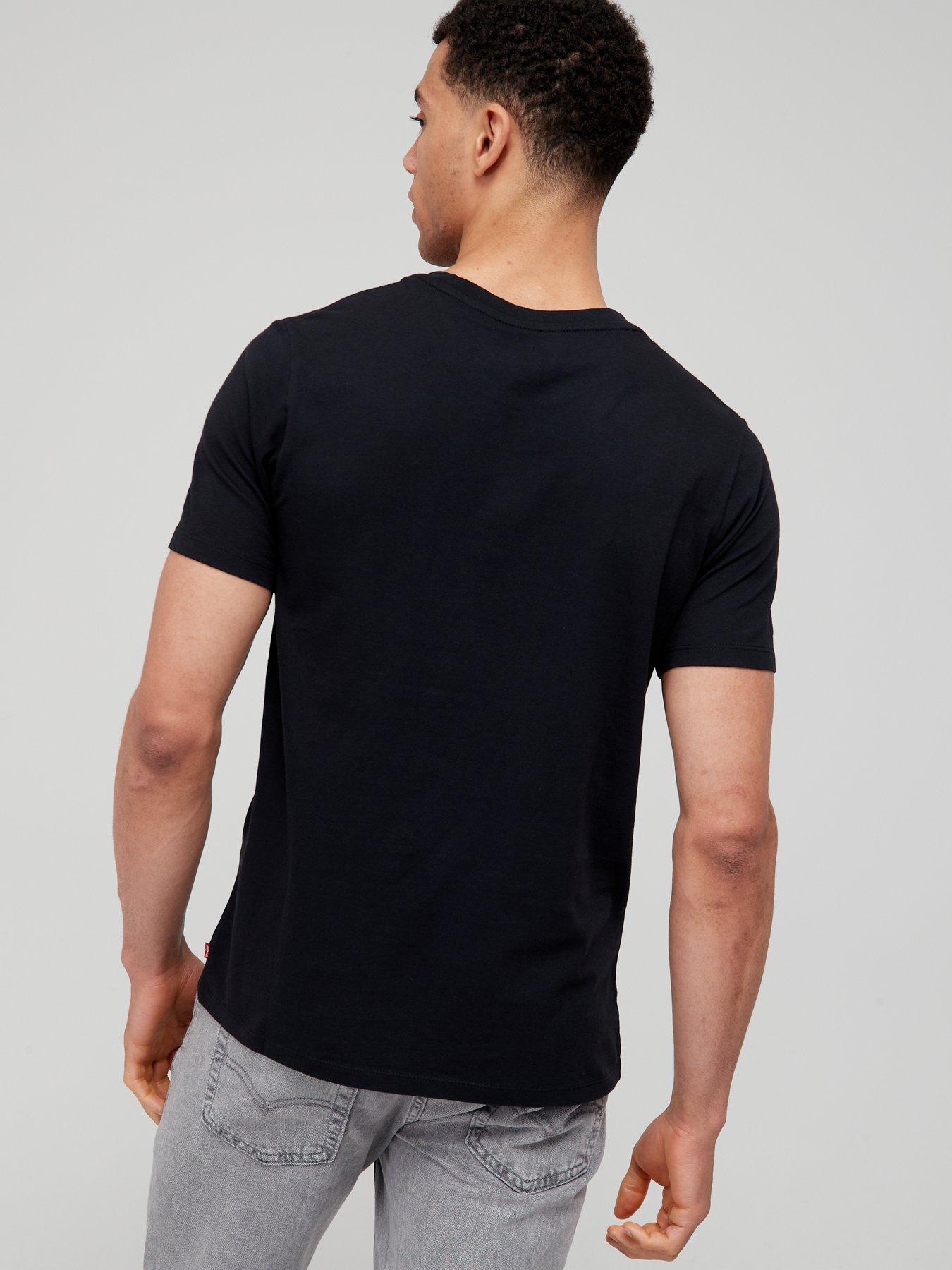 Levis plain 2025 black t-shirt