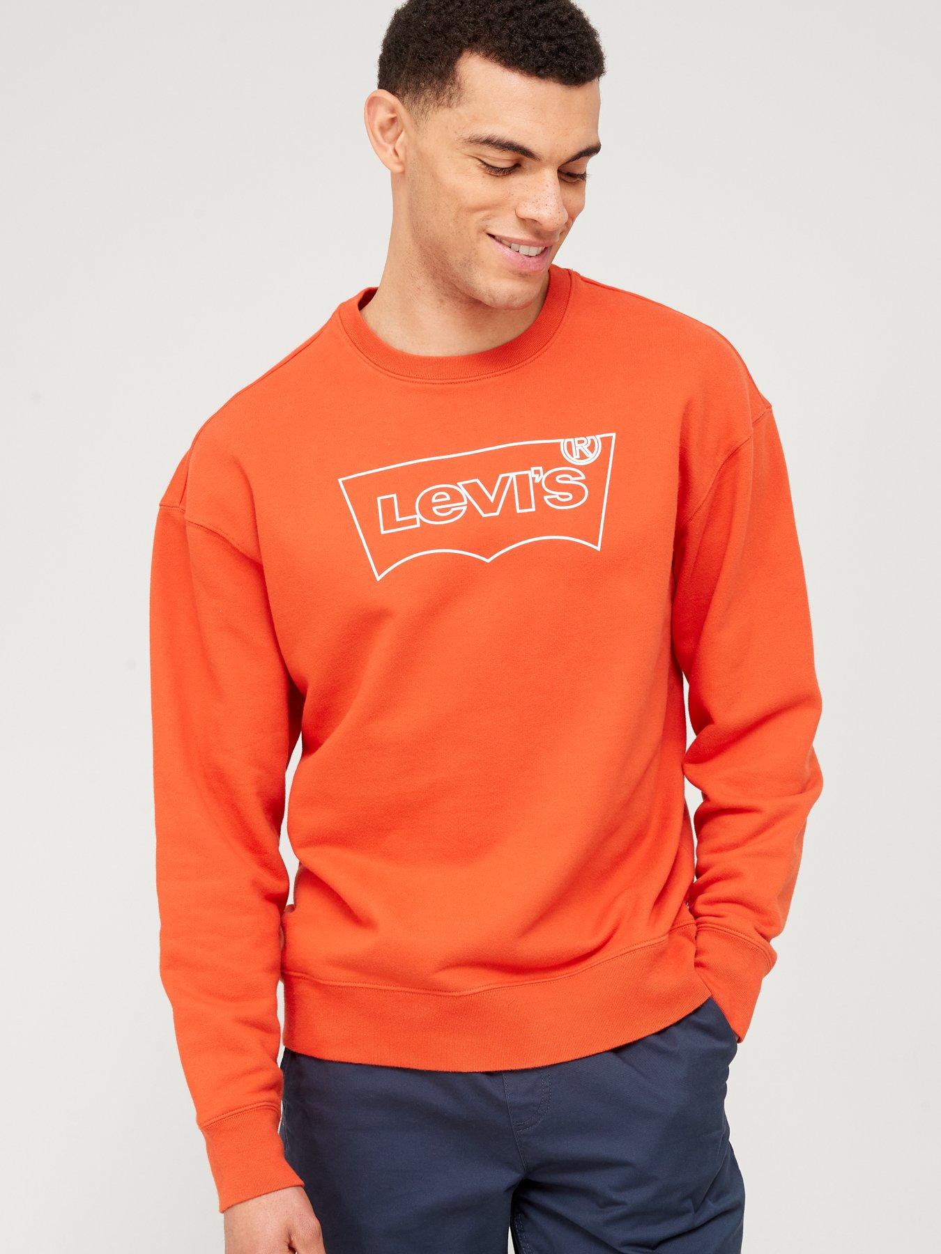 Levi's Batwing Line Logo Crew Neck Sweatshirt - Orange 